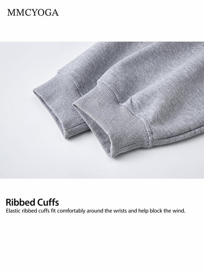 Men's Contrast Zip-Up Oversized Hoodie