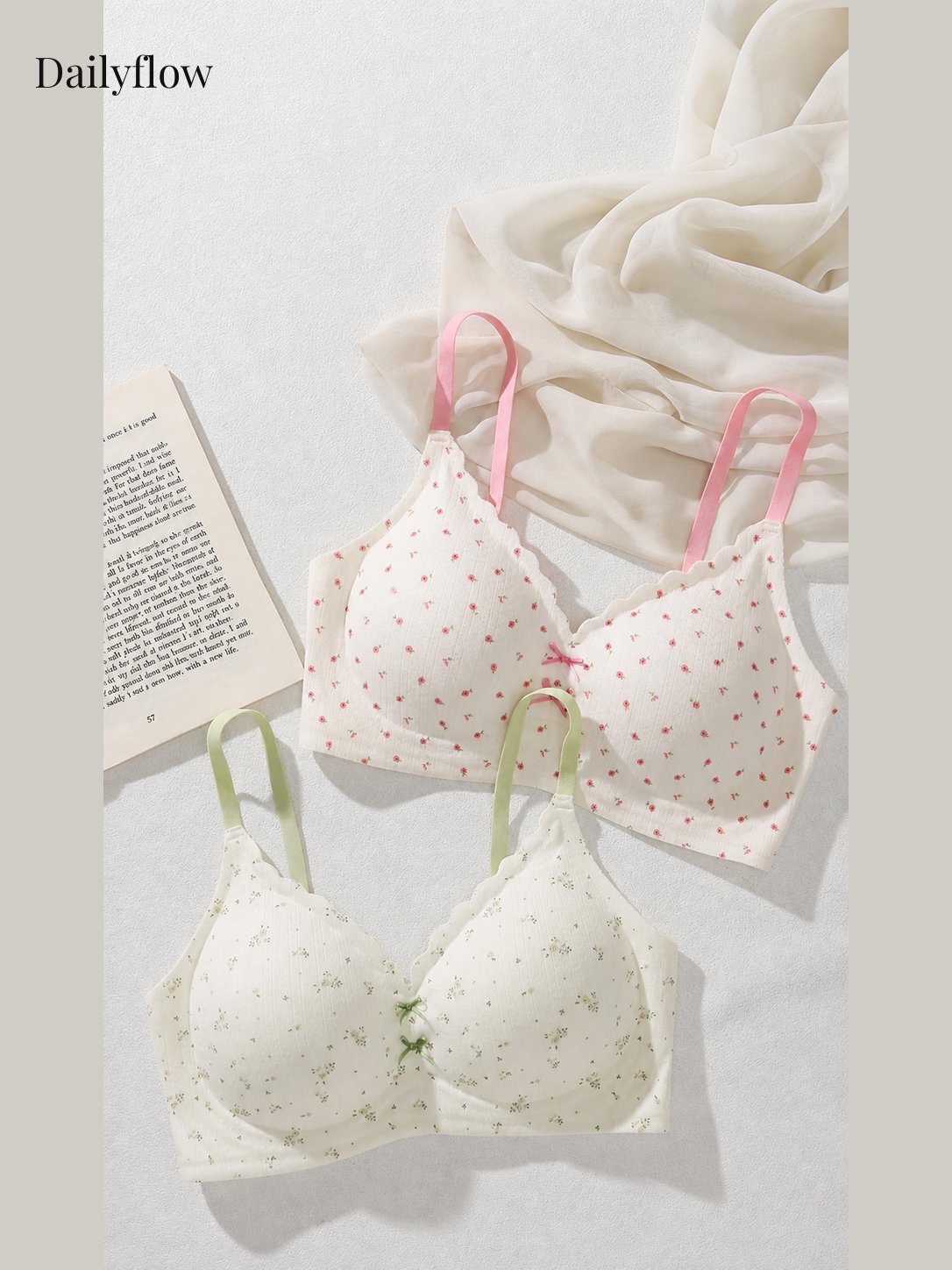 Floral Seamless Light-Support Bra