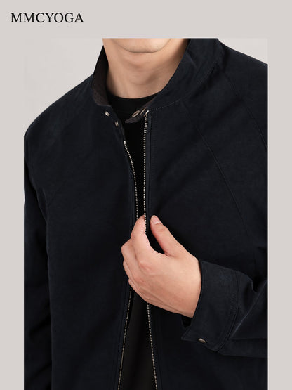 Men's Relaxed-Fit Stand Collar Jacket