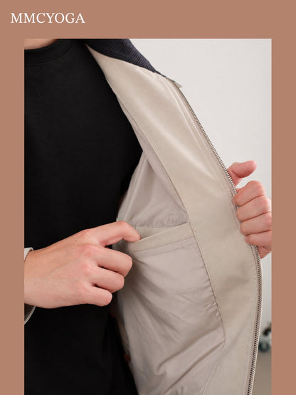 Men's Relaxed-Fit Stand Collar Jacket