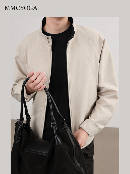 Men's Relaxed-Fit Stand Collar Jacket
