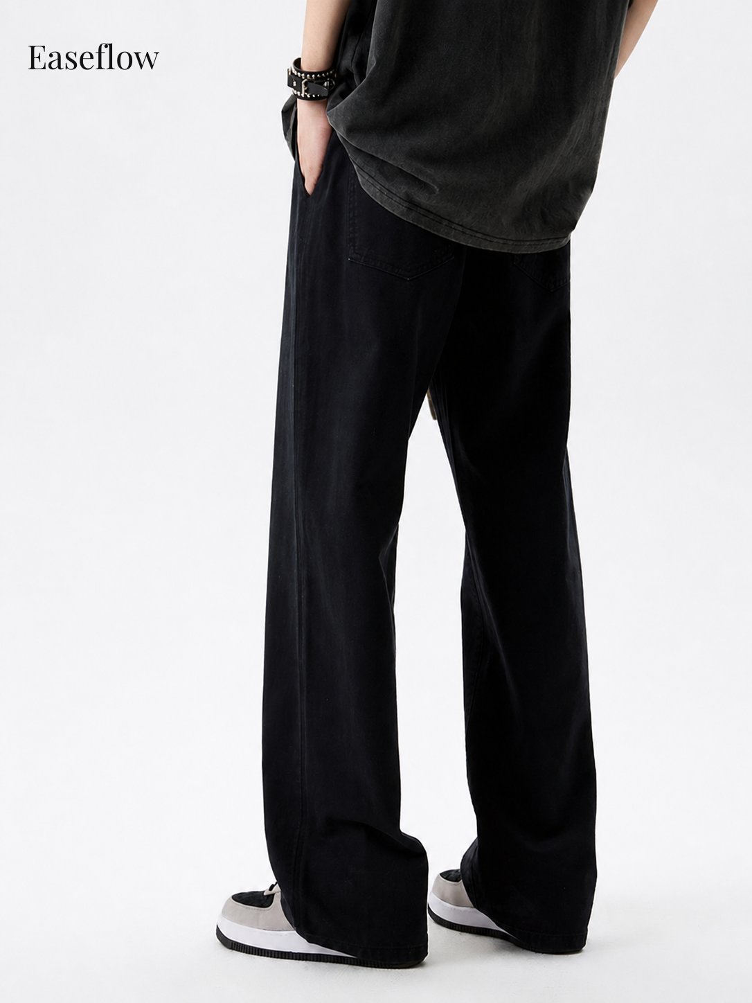 Men's Relaxed Fit Cotton Straight-Leg Pants