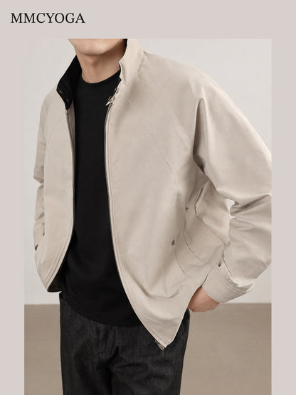 Men's Relaxed-Fit Stand Collar Jacket