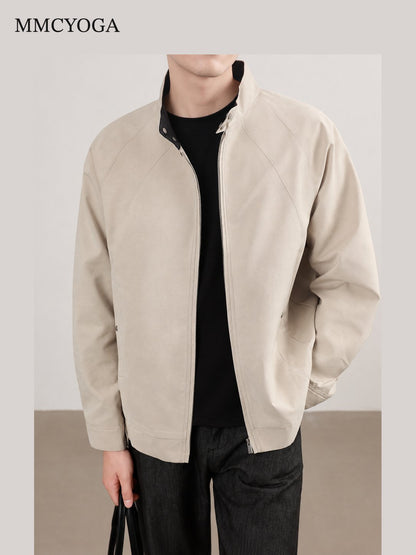 Men's Relaxed-Fit Stand Collar Jacket