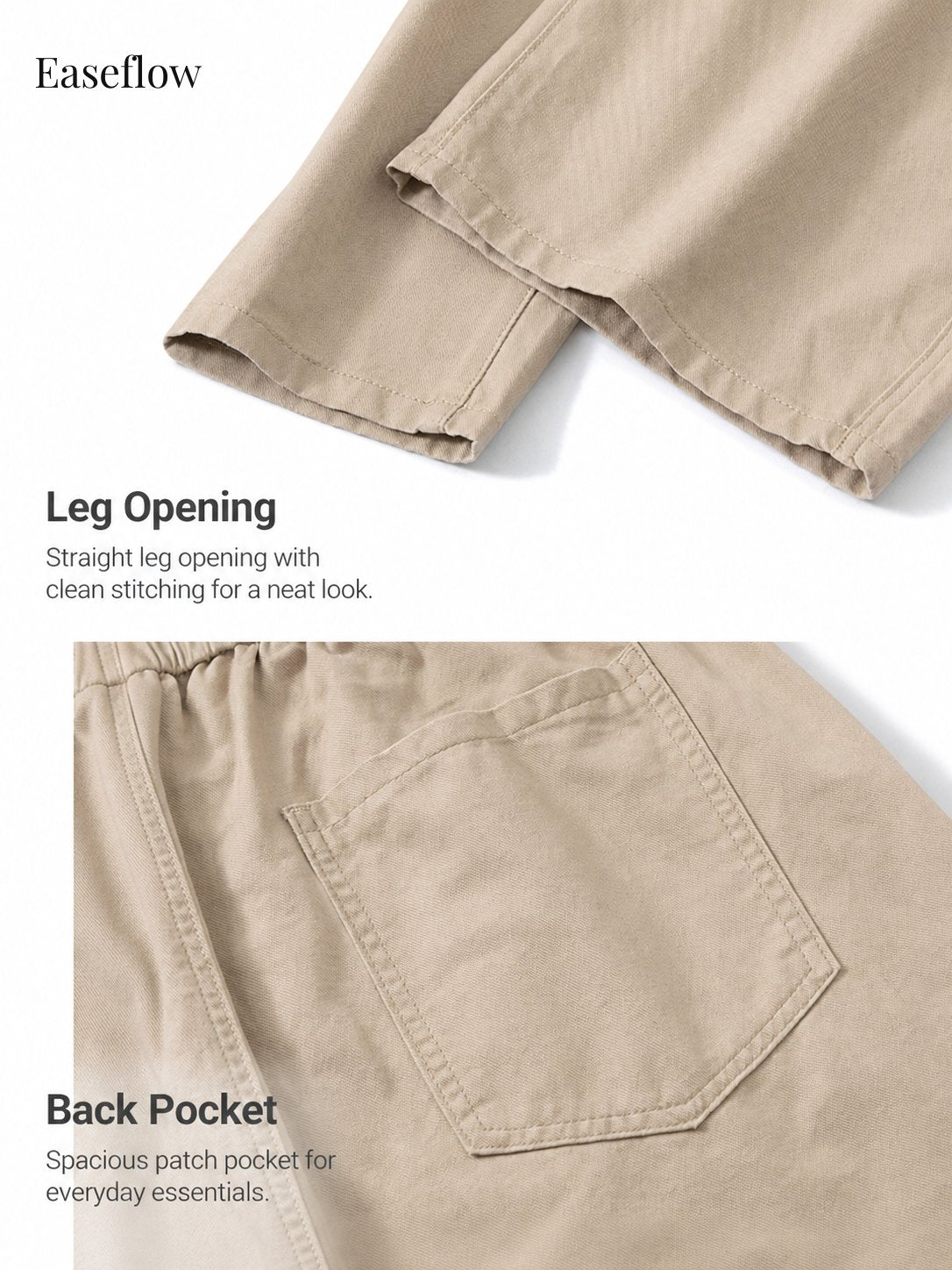 Men's Relaxed Fit Cotton Straight-Leg Pants