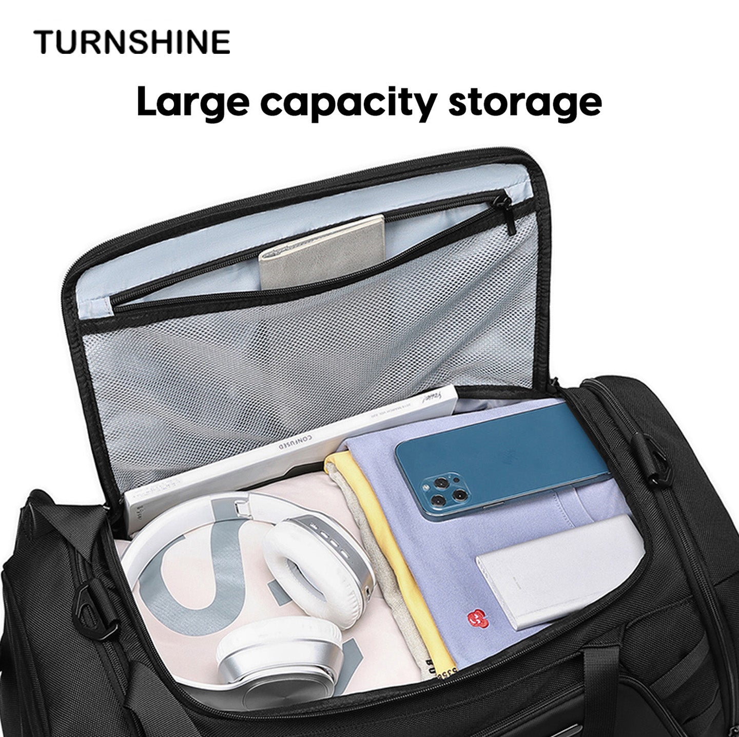 Men’s Large Capacity Gym Bag with Wet & Dry Separation