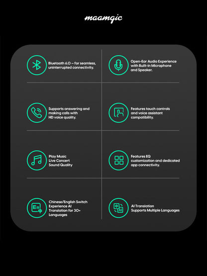 VoxFrame Pro AI Glasses – Translate, Listen, Connect