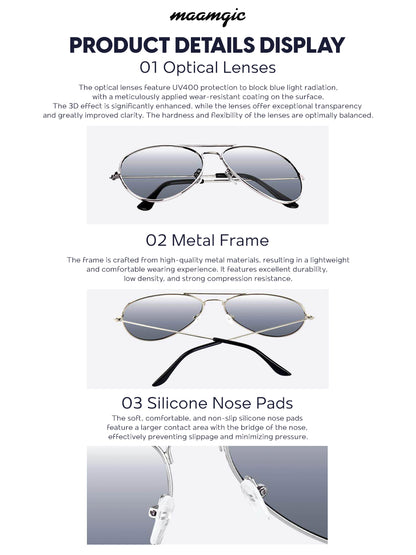 CinemaPro 3D Glasses - Premium Metal Frame with HD Lenses