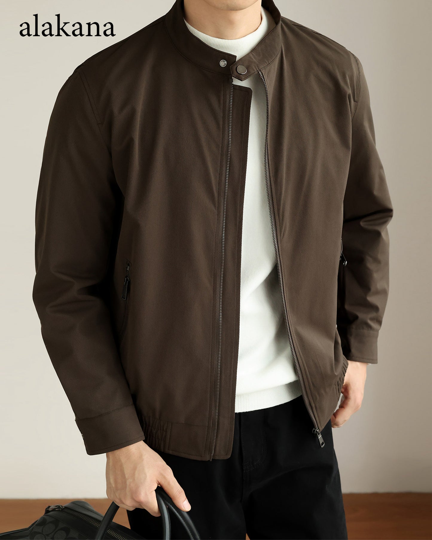 Men's Everyday Stand Collar Bomber Jacket