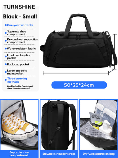 Men’s Large Capacity Gym Bag with Wet & Dry Separation