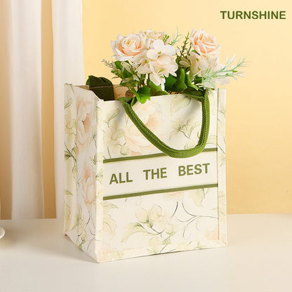 Waterproof Peony Canvas Tote Bag