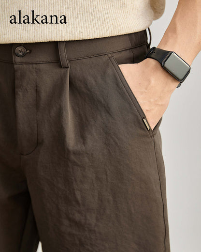 Men's Semi-Elastic Waist Textured Knee-Length Shorts