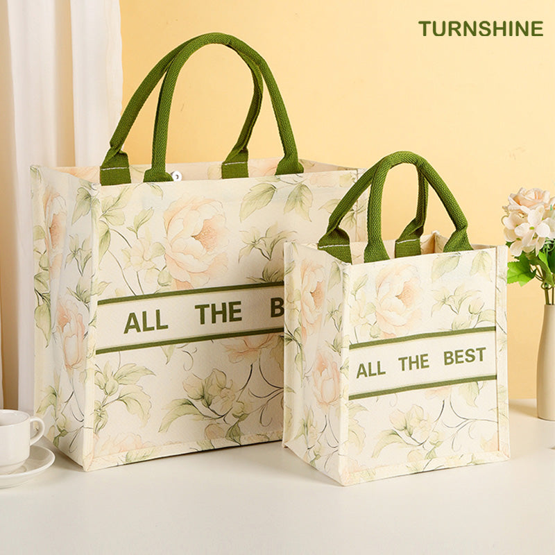 Waterproof Peony Canvas Tote Bag