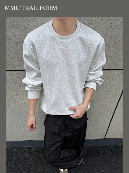 Men's Relaxed Contrast Panel Crewneck Sweatshirt