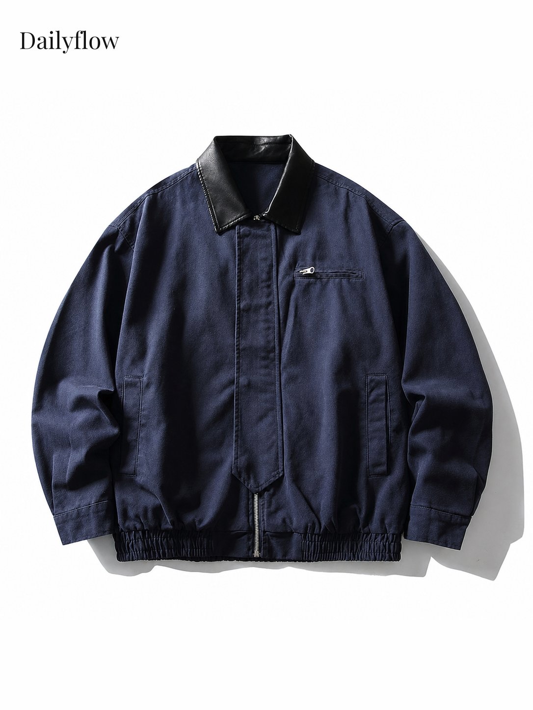 Men's Vintage Contrast-Collar Work Jacket