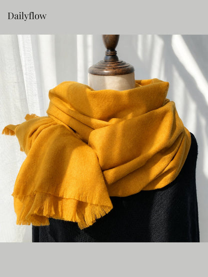 Soft Oversized Fringe Scarf