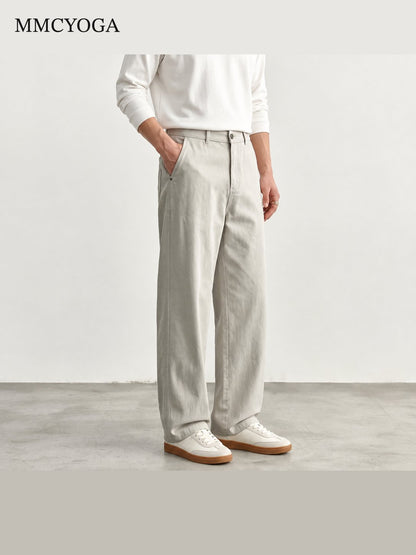 Men's Urban Relaxed Wide-Leg Cotton Pants