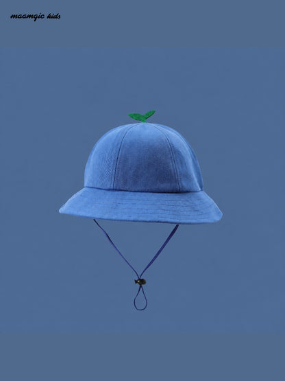 Kids Wide Brim Sun Hat with Chin Strap