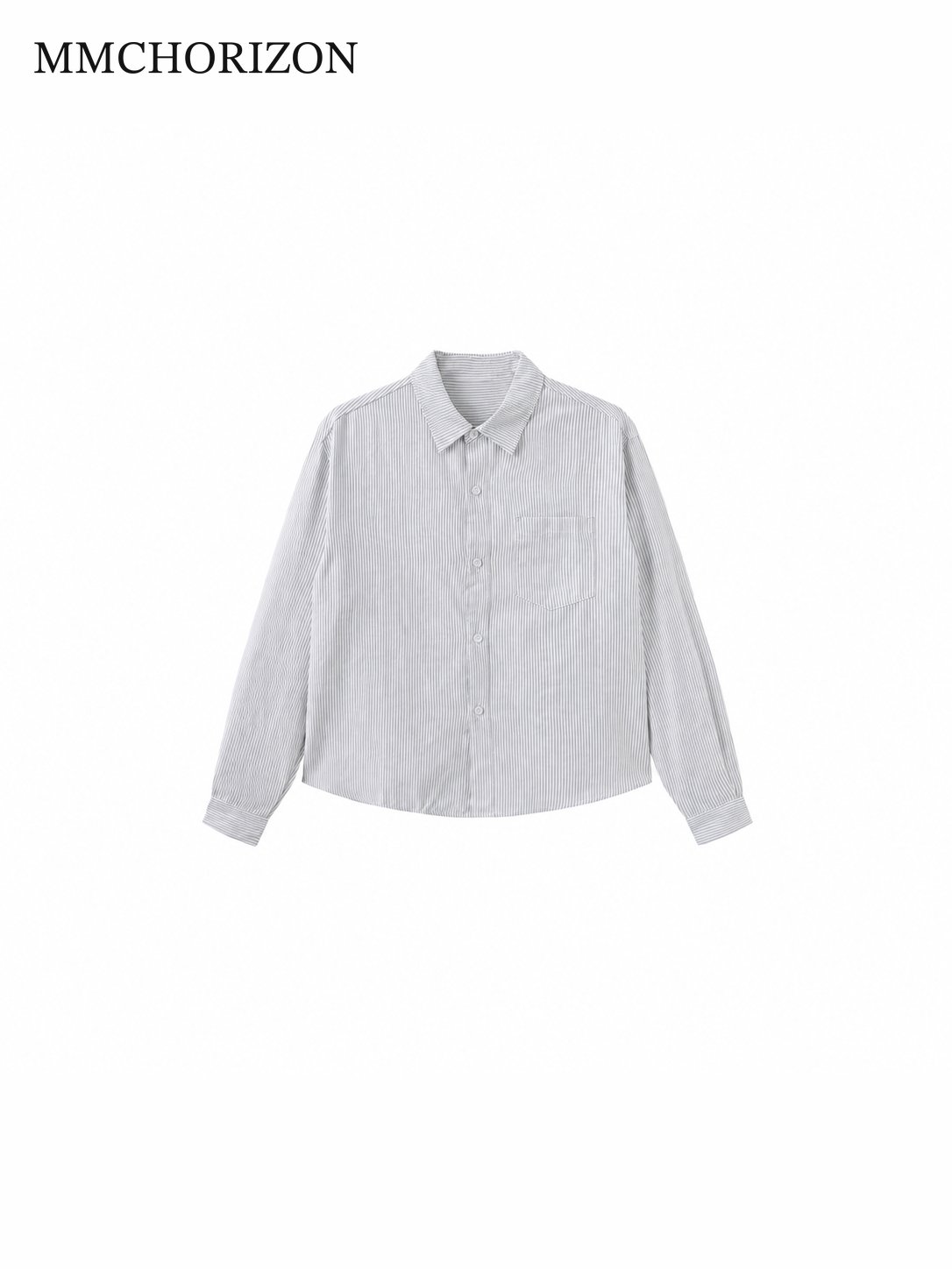 Striped Boxy Shirt – Relaxed Fit Long Sleeve Button-Up