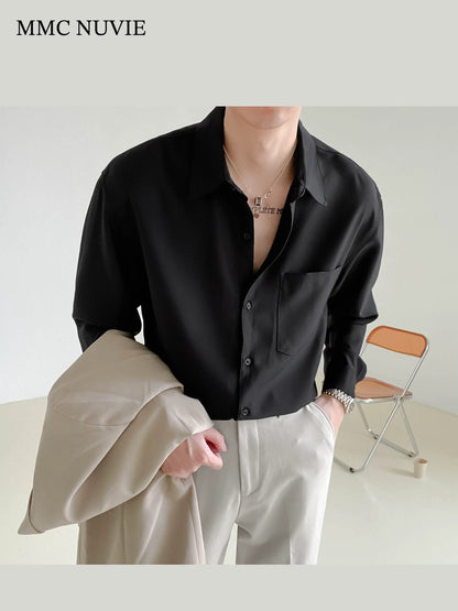 Men's Relaxed Silky Long Sleeve Shirt