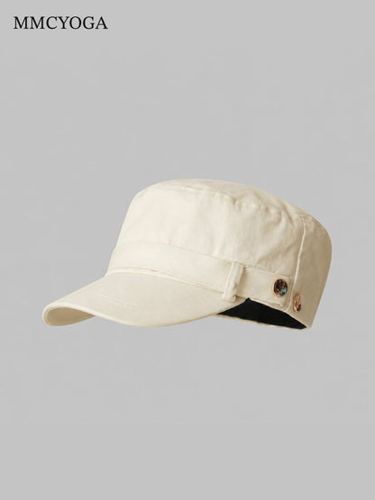Vintage Military-Style Flat Top Cap