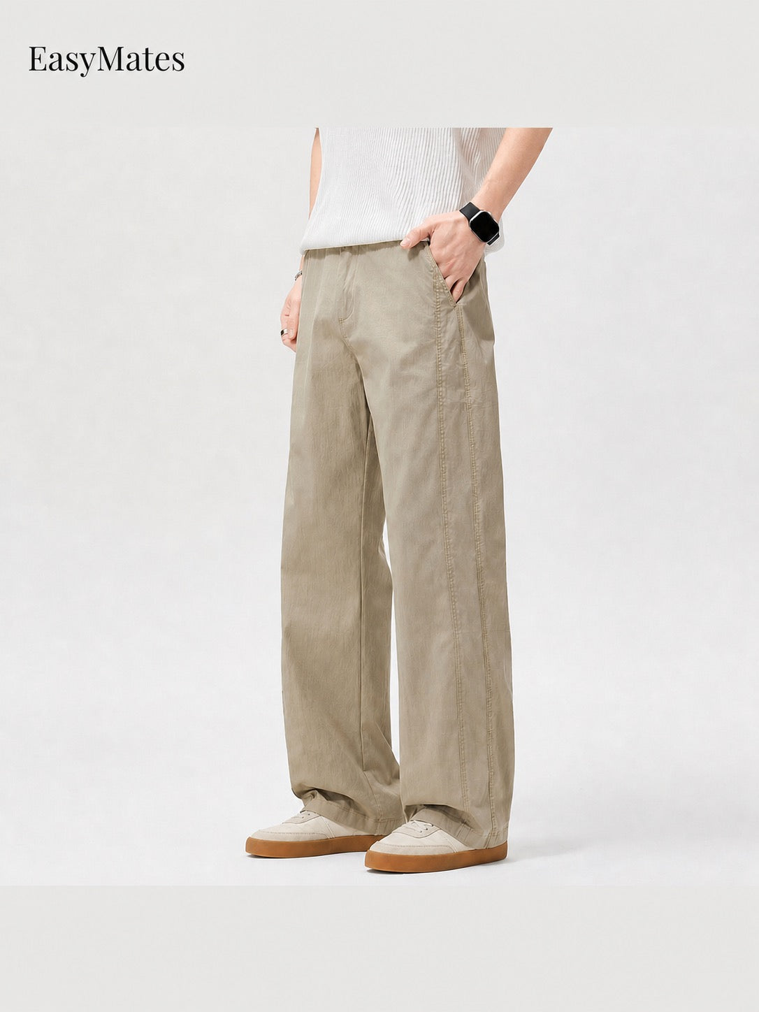 Men's Straight‑Leg Casual Pants