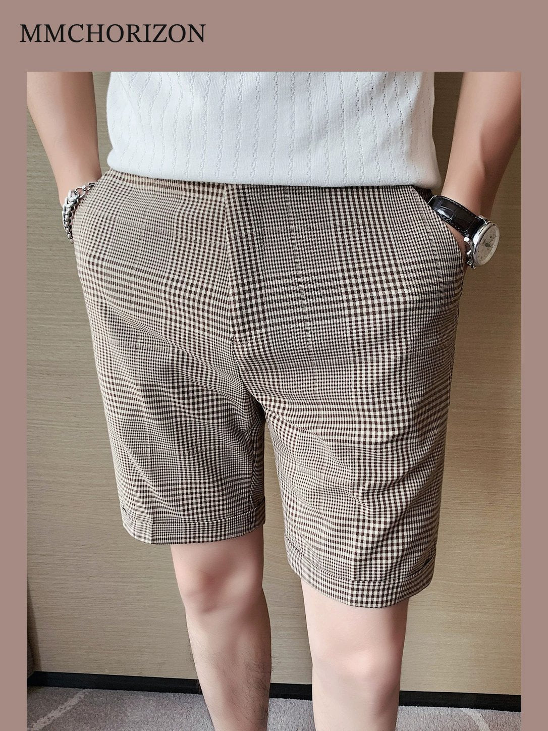 Men's Classic Plaid Tailored Shorts