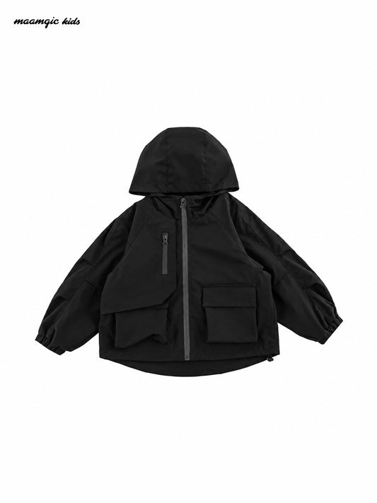 Kids Outdoor Hooded Utility Jacket