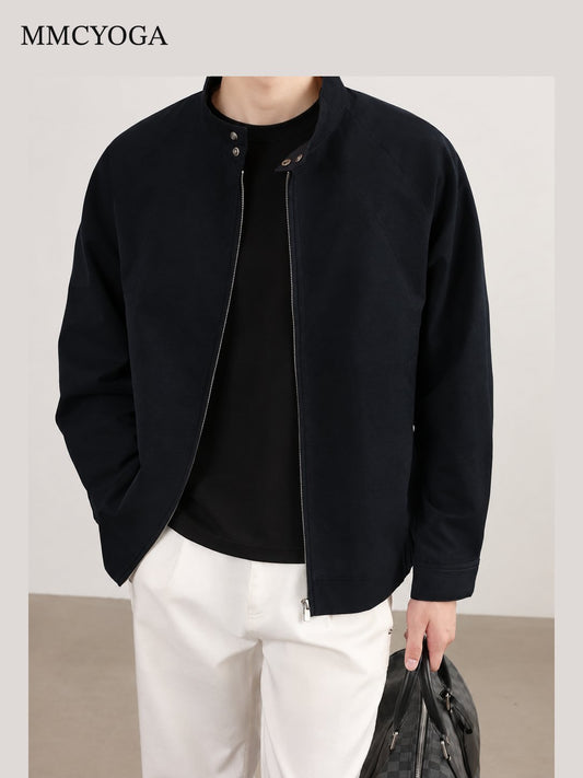 Men's Relaxed-Fit Stand Collar Jacket