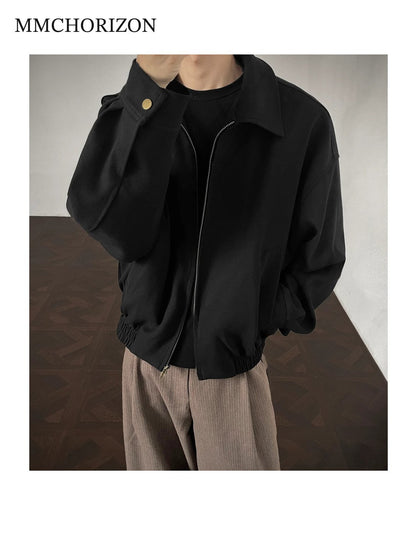 Men's Vintage Contrast Panel Zip-Up Jacket