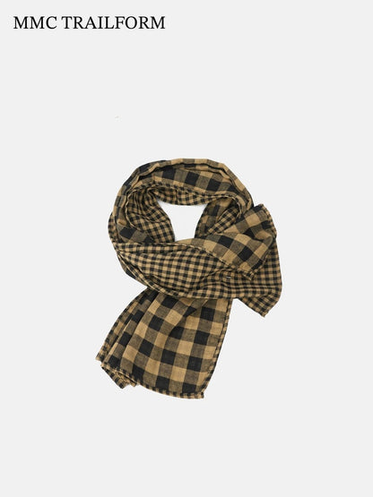 Unisex Vintage Checkered Lightweight Scarf
