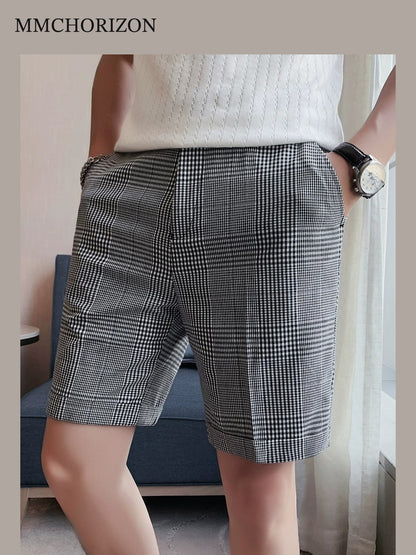 Men's Classic Plaid Tailored Shorts