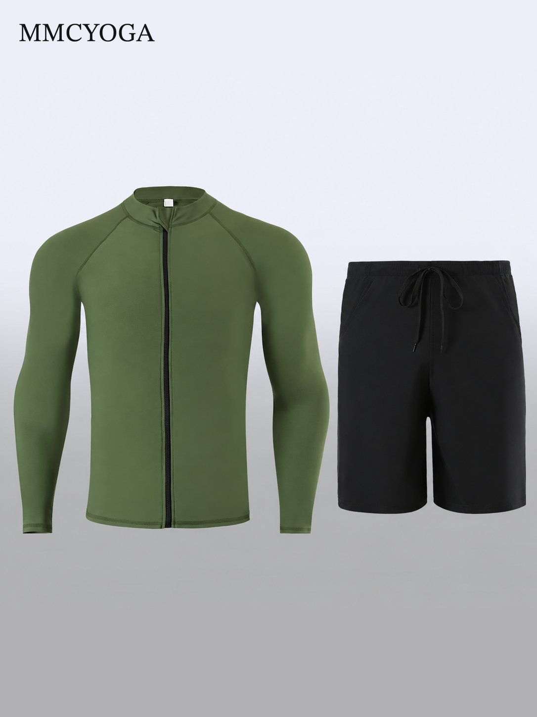 Men's Long Sleeve Rash Guard Swim Set