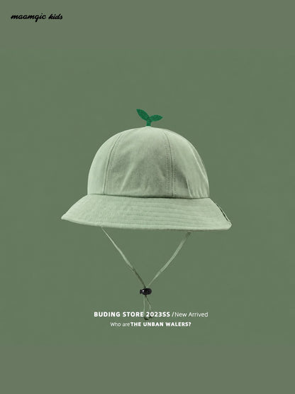 Kids Wide Brim Sun Hat with Chin Strap