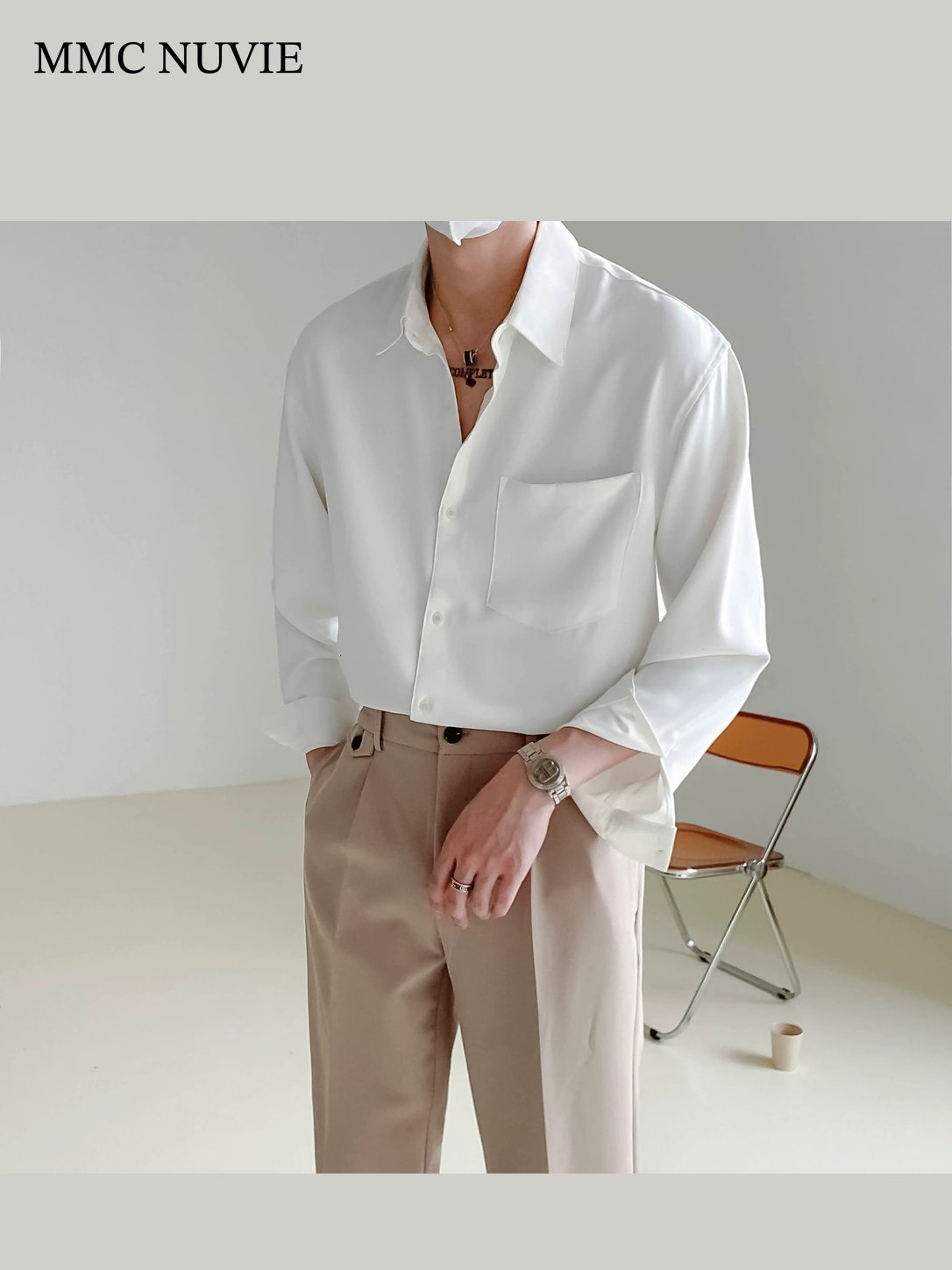 Men's Relaxed Silky Long Sleeve Shirt