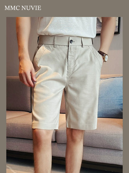 Men's Linen-Blend Tailored Bermuda Shorts