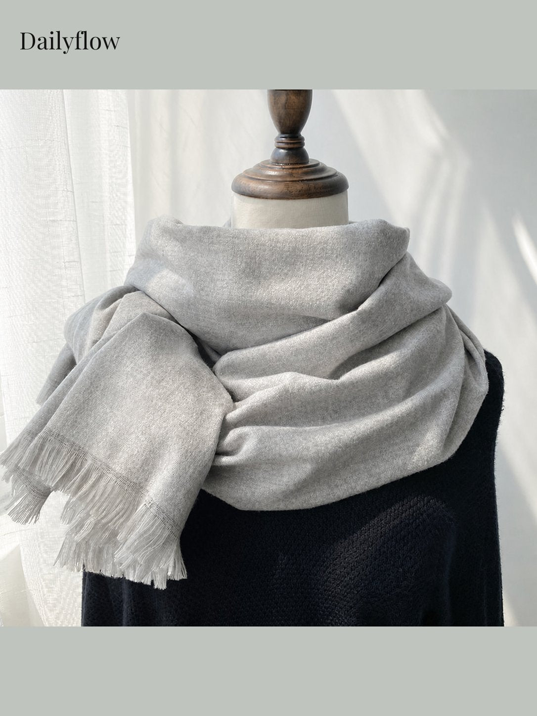 Soft Oversized Fringe Scarf