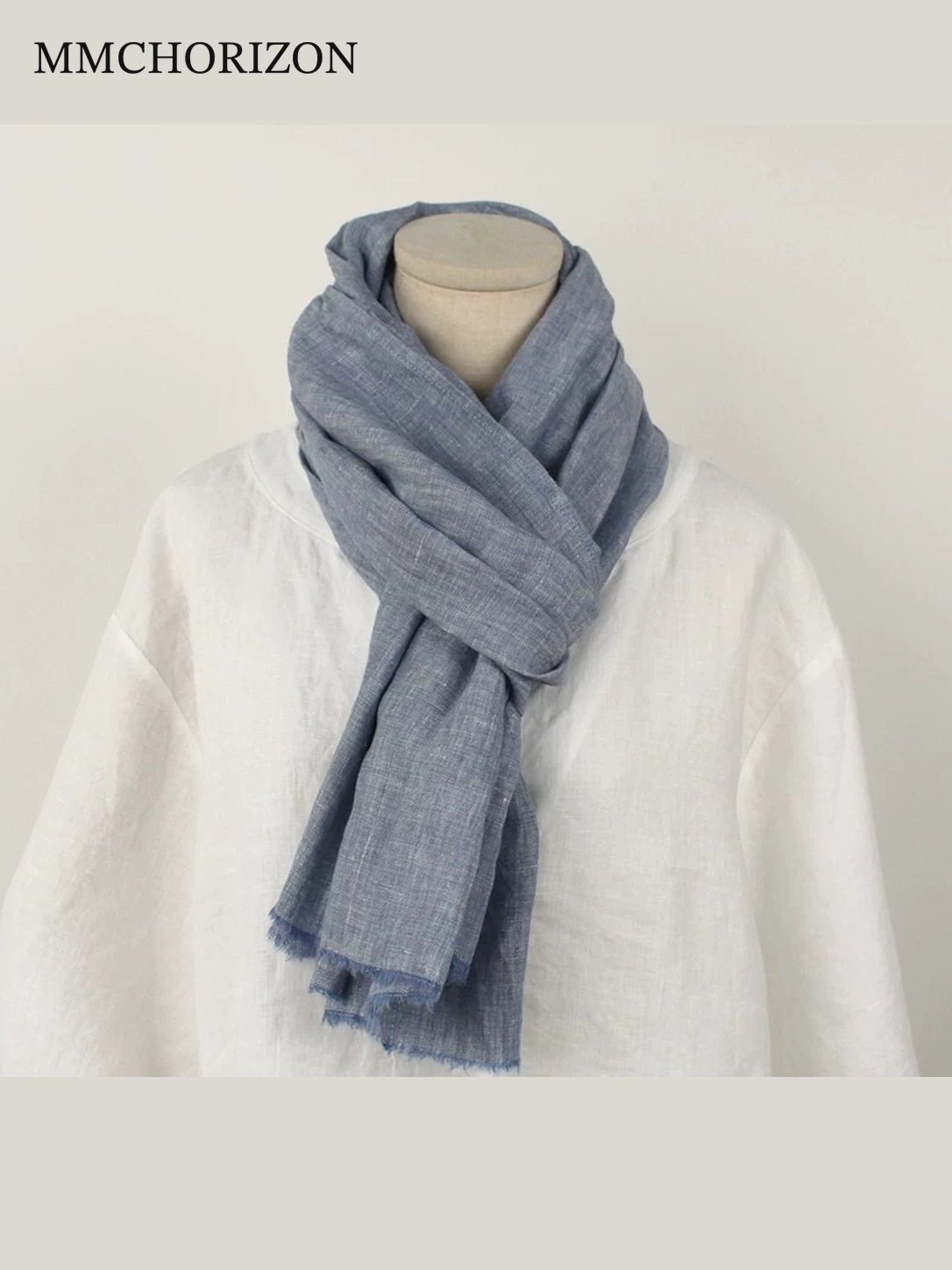 Unisex Soft Cotton Fringed Scarf
