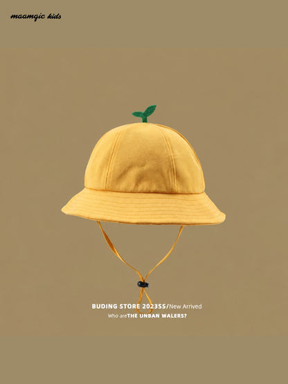 Kids Wide Brim Sun Hat with Chin Strap