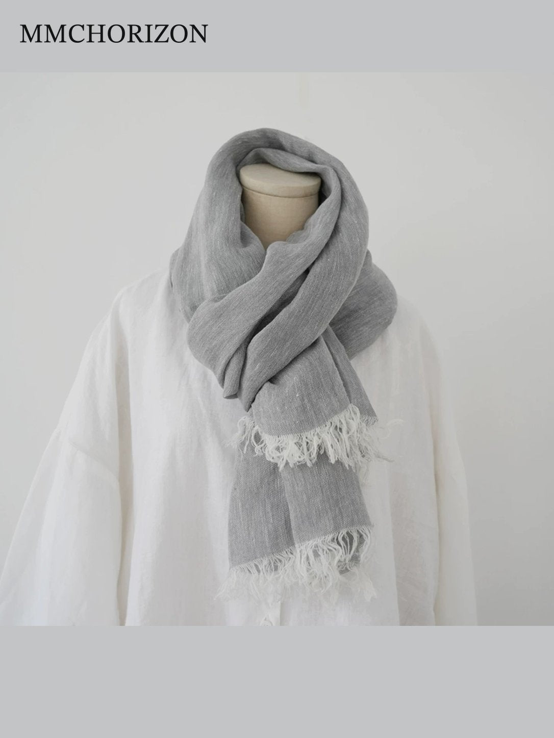 Unisex Soft Cotton Fringed Scarf