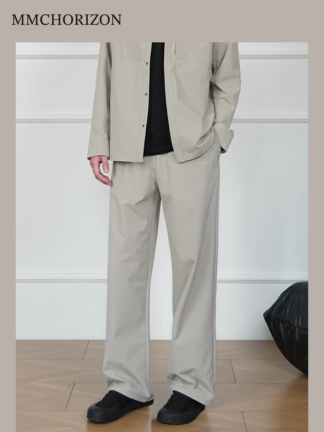 Men's Minimalist Wide-Leg Tailored Pants