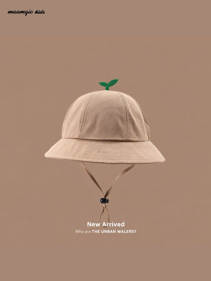 Kids Wide Brim Sun Hat with Chin Strap