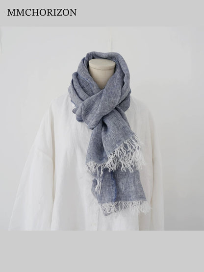 Unisex Soft Cotton Fringed Scarf