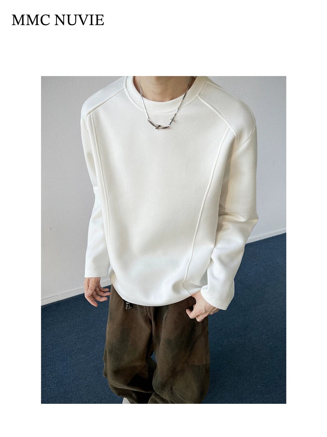 Men's Contrast Seam Raglan Long Sleeve Tee