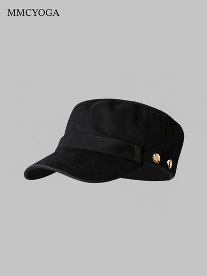 Vintage Military-Style Flat Top Cap