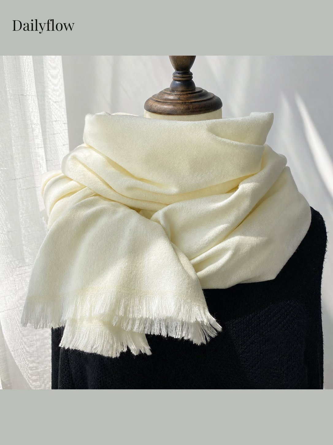 Soft Oversized Fringe Scarf