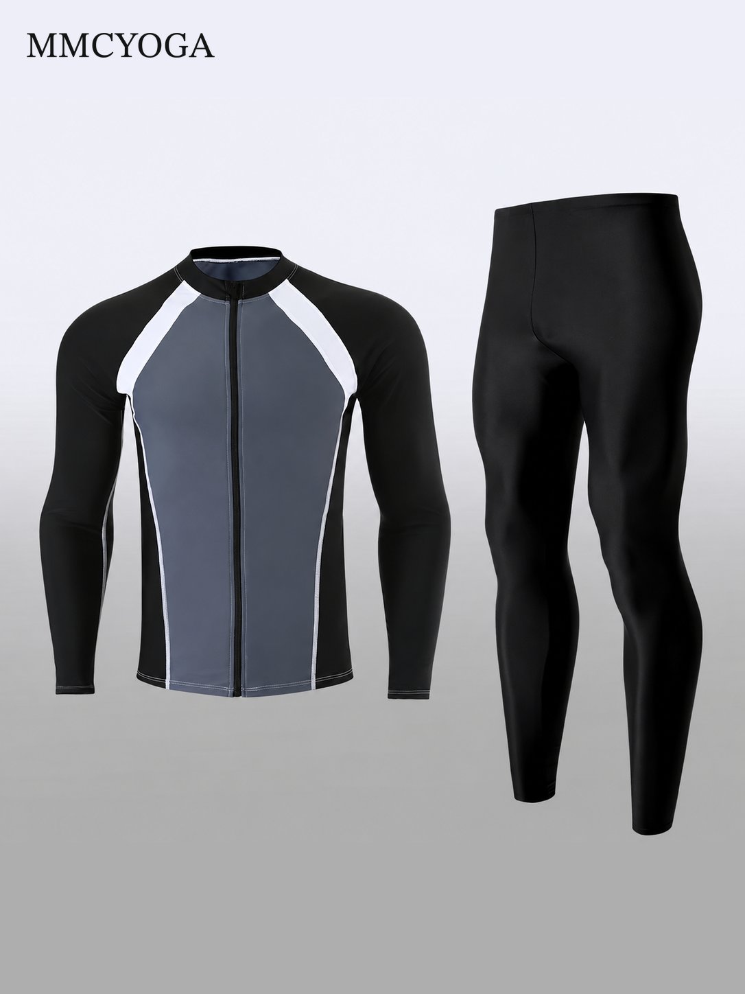 Men's Long Sleeve Rash Guard Swim Set