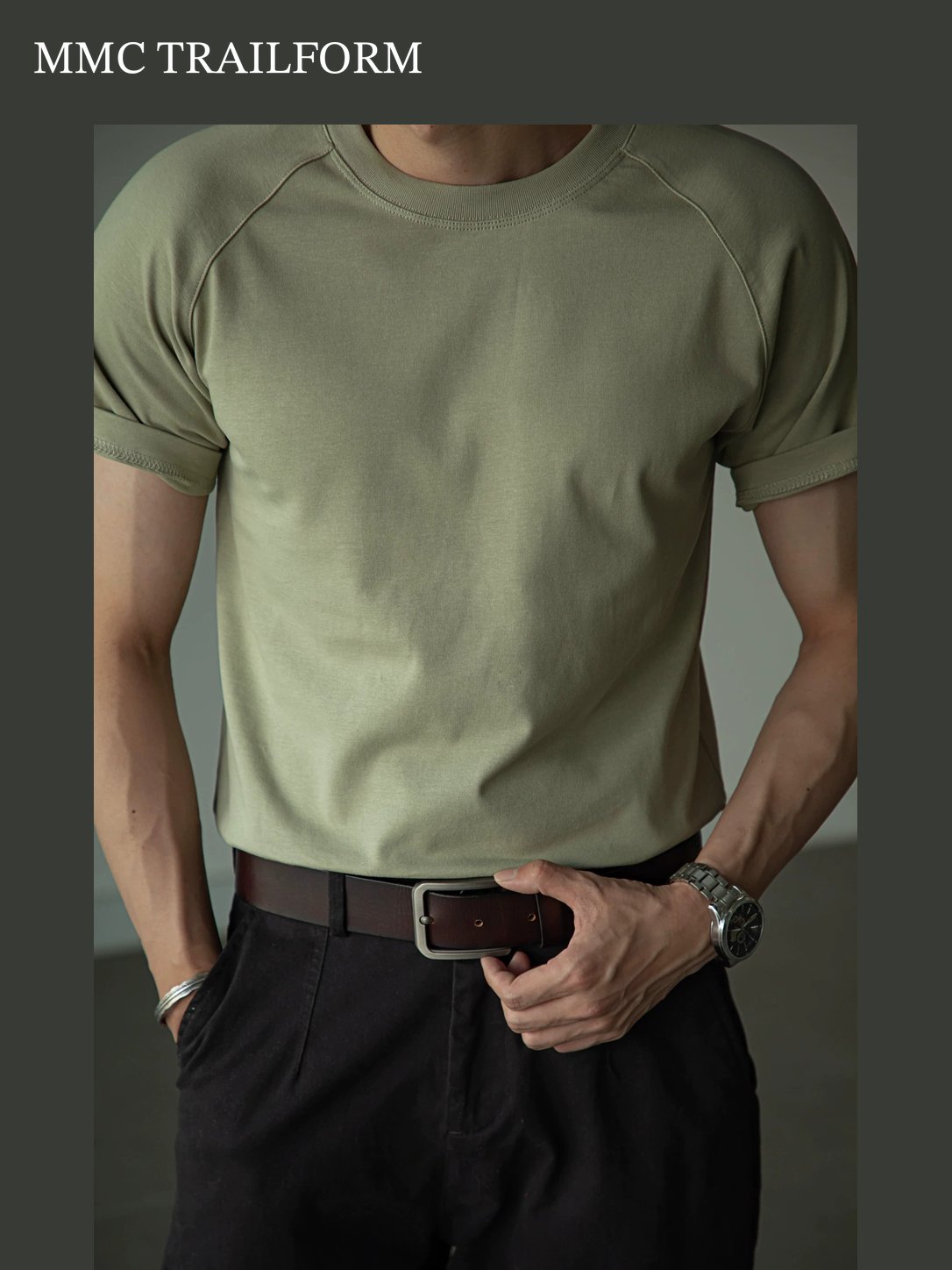 Men's Heavyweight Raglan Cotton T-Shirt