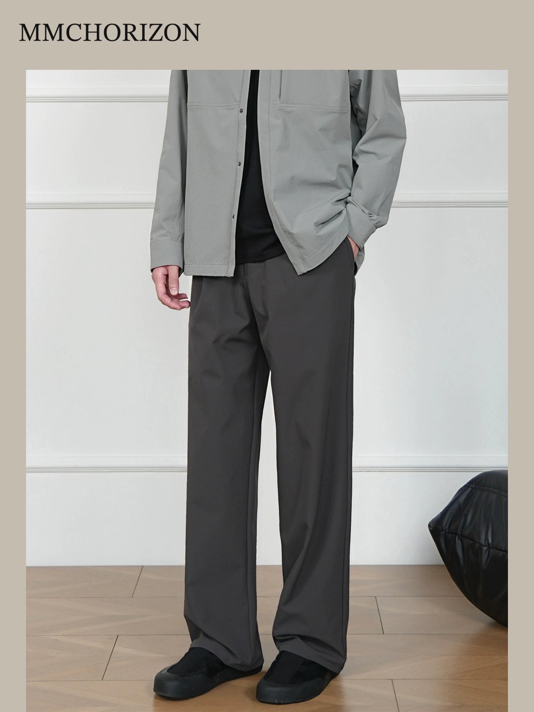 Men's Minimalist Wide-Leg Tailored Pants