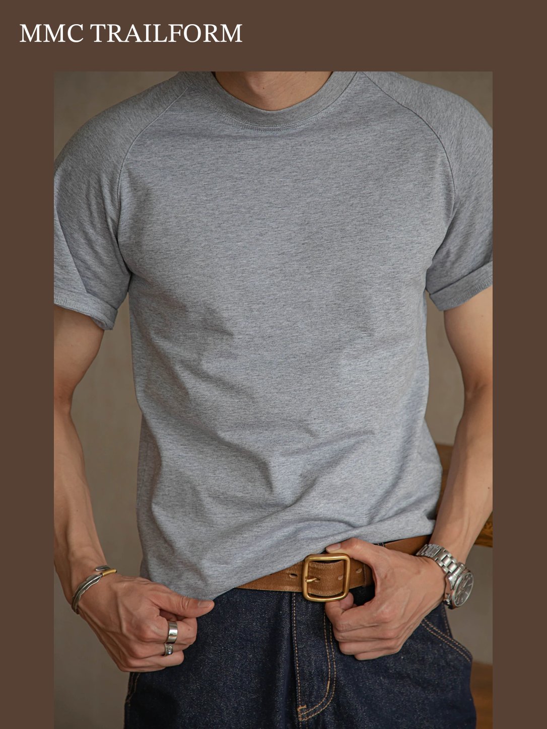 Men's Heavyweight Raglan Cotton T-Shirt